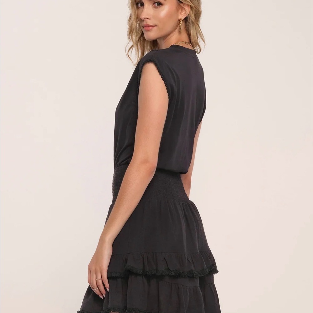 Heartloom Katja - Black Tiered Sleeveless Womens Dress
